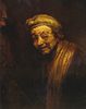 Rembrandt Harmensz. van Rijn: Selbstporträt mit Malstock (Selbstporträt als Zeuxis)