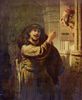 Rembrandt Harmensz. van Rijn: Simson bedroht seinen Schwiegervater