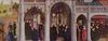 Simon Marmion: Hochaltar der Abteikirche St-Bertin in St-Omer, rechter Flügel außen: Szenen aus dem Leben des Hl. Bertin