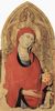 Simone Martini: Altarretabel von Orvieto, Szene: Maestetàs und Heilige, Detail: Hl. Maria Magdalena und der Stifter Trasmundo Monaldeschi, Bischof von Soana