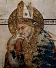Simone Martini: Freskenzyklus mit Szenen aus dem Leben des Hl. Martin von Tours, Kapelle in Unterkirche San Francesco in Assisi, Szene: Der meditierende Heilige, Detail