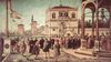 Vittore Carpaccio: Gemäldezyklus zur Legende der Hl. Ursula, Szene: Rückkehr der Gesandten in die Heimat