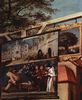 William Hogarth: Gemäldeserie »Wahlzyklus«, Szene: Wahlpropaganda, Detail